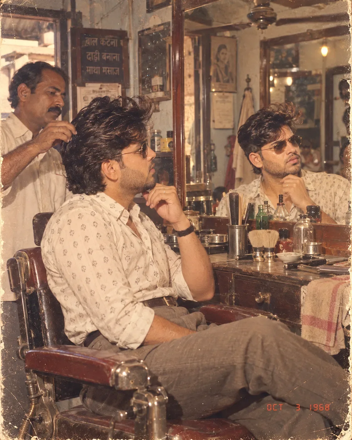 1960s Barber Shop AI Photo Prompt preview example result