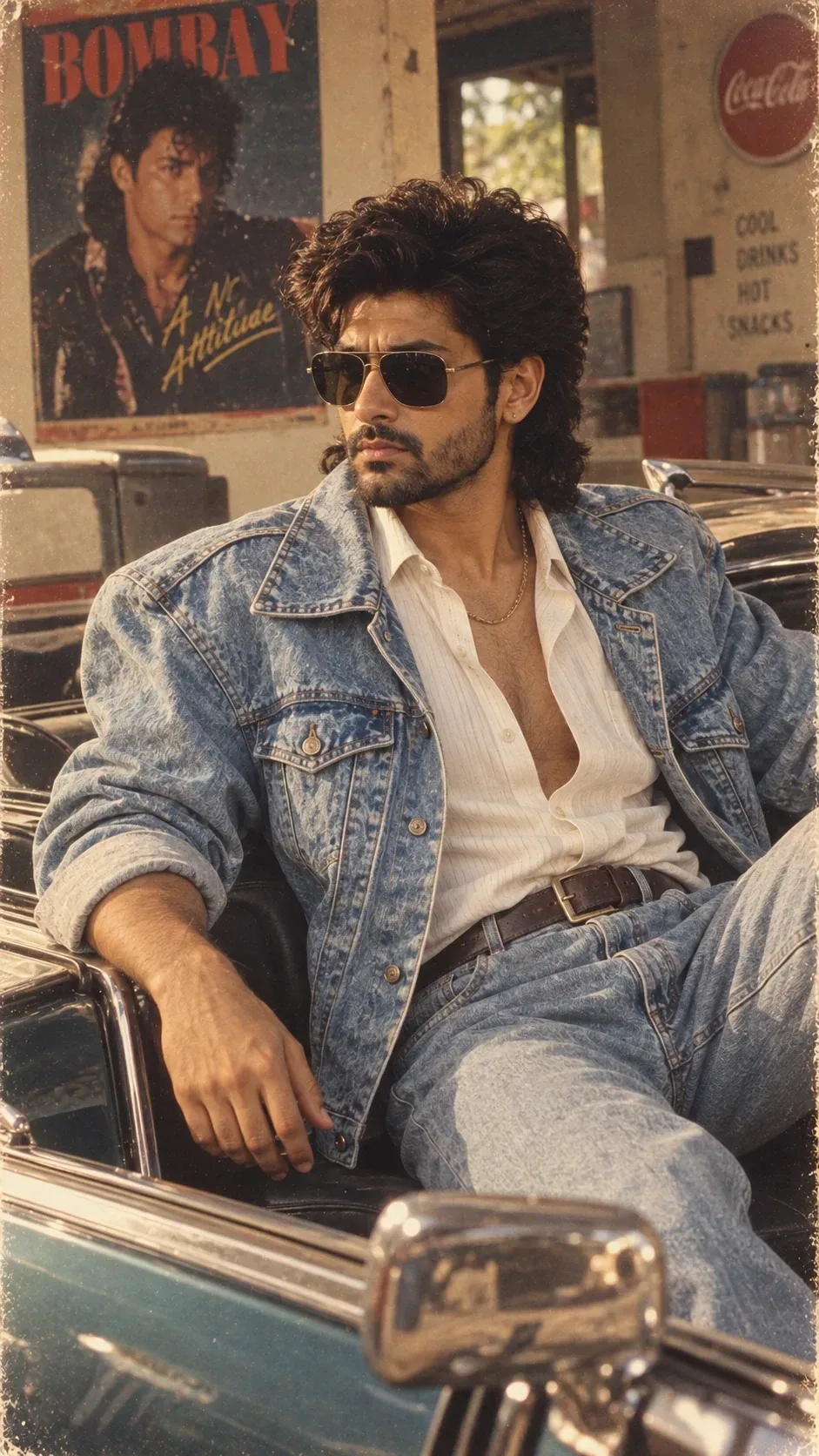 1980s Cinematic Fashion Photograph AI Photo Prompt preview example result