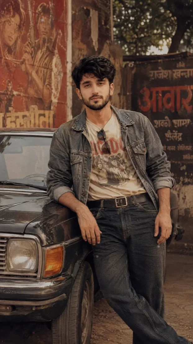 1980s Classic Bollywood Retro Cinema Aesthetic AI Photo Prompt preview example result