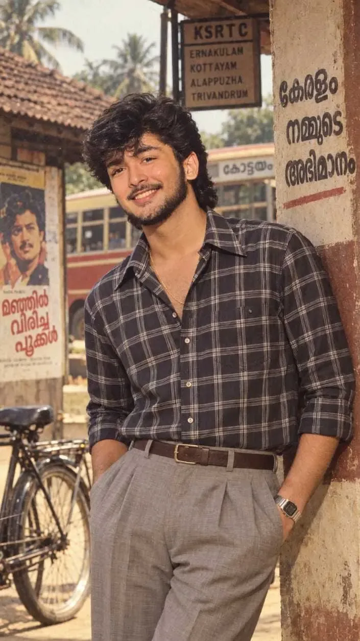 1980s Indian Retro Portrait AI Photo Prompt preview example result