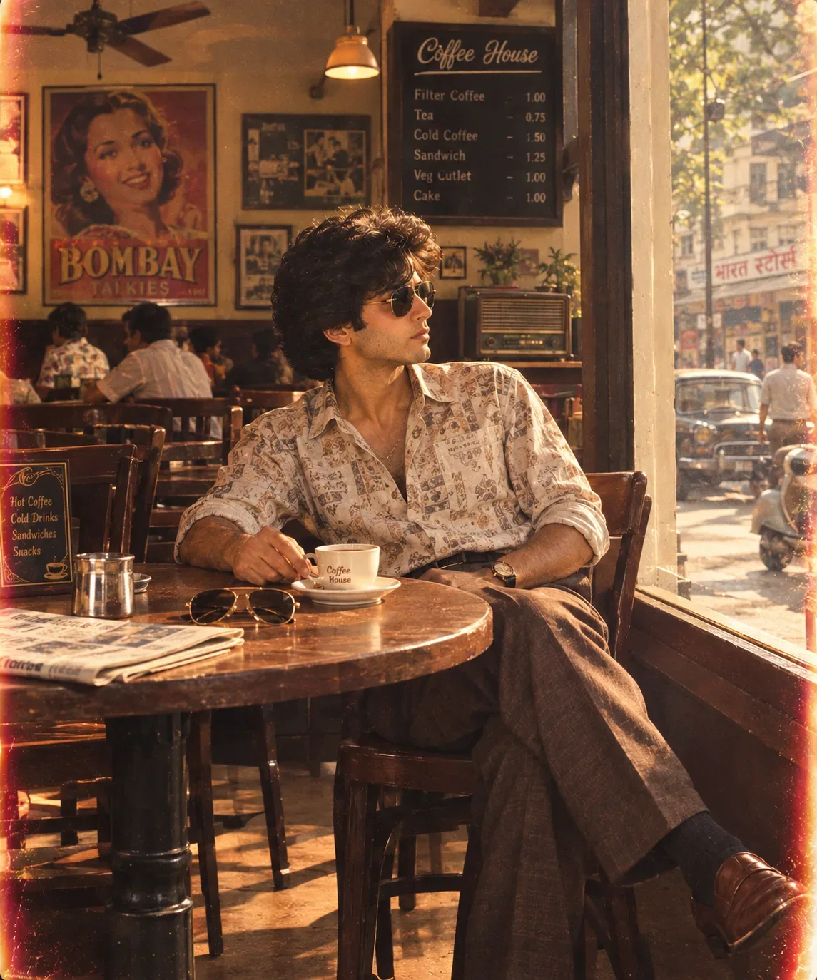 1980s Retro Cafe AI Photo Prompt preview example result