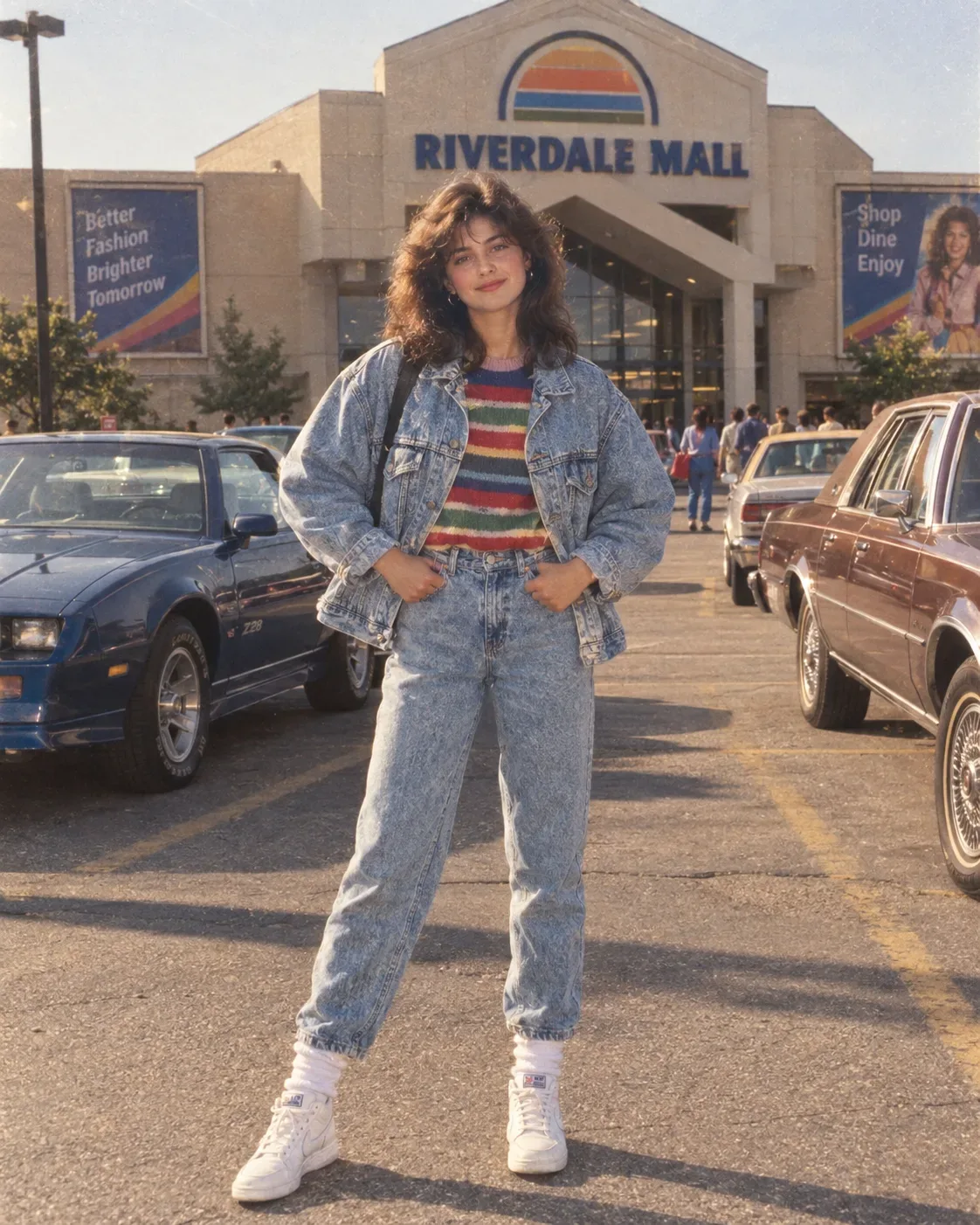 1980s Retro Mall Portrait AI Photo Prompt preview example result