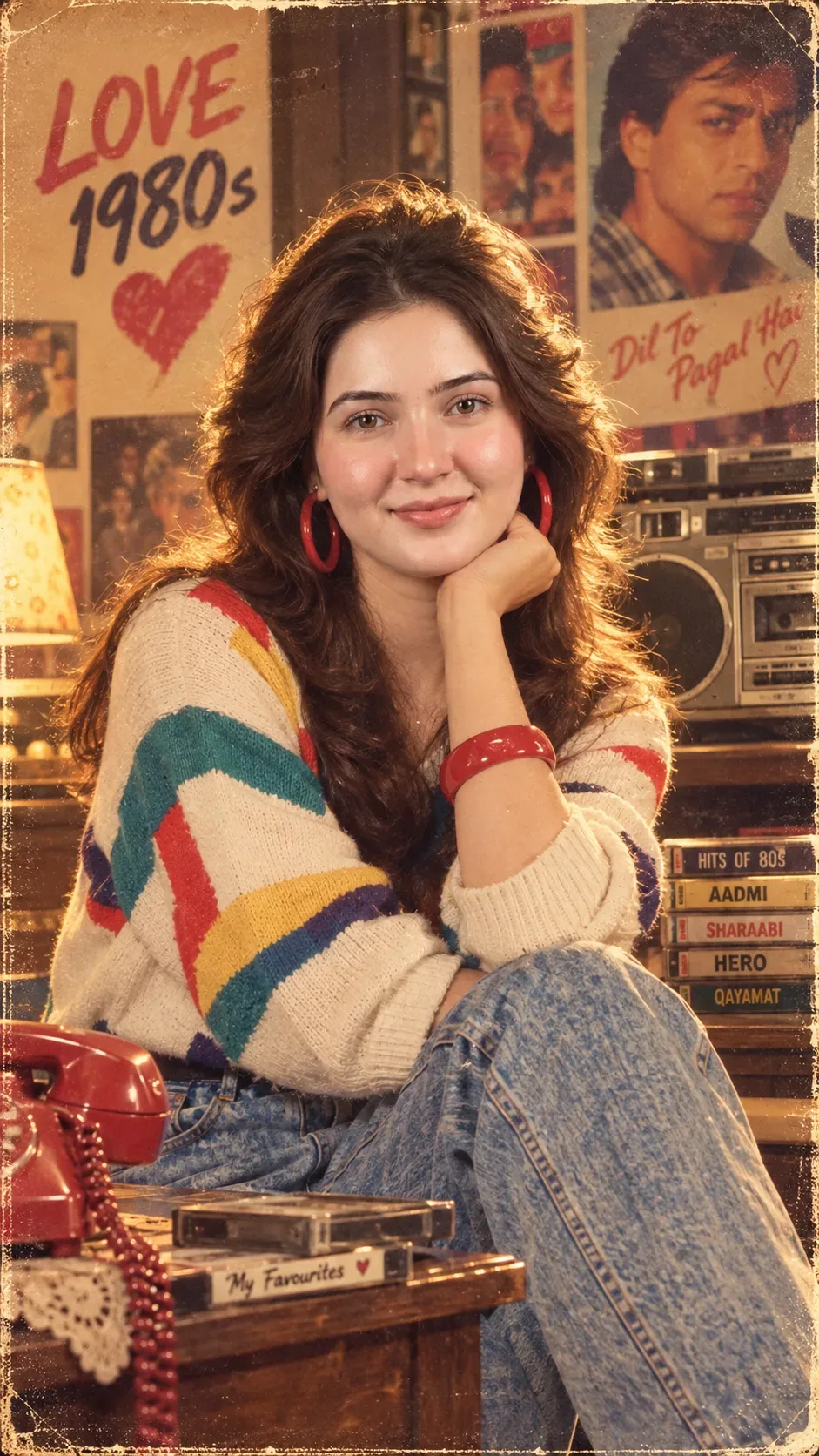 1980s Ultra Realistic Nostalgia Portrait AI Photo Prompt preview example result