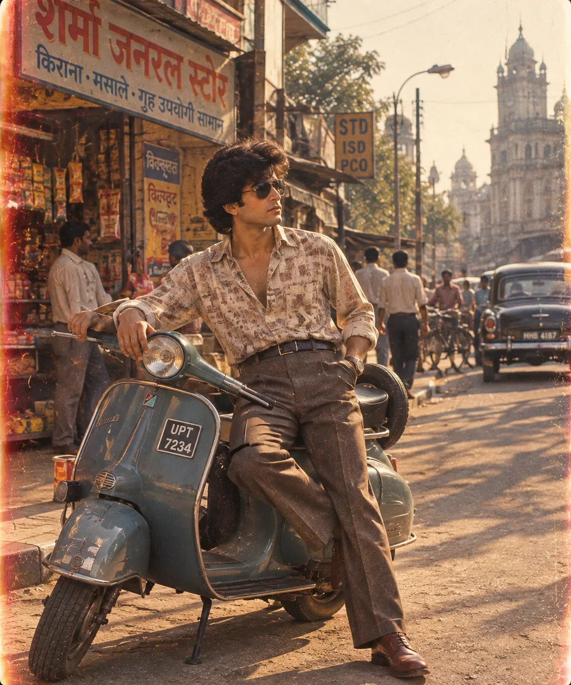 1980s Vintage Scooter Style AI Photo Prompt preview example result