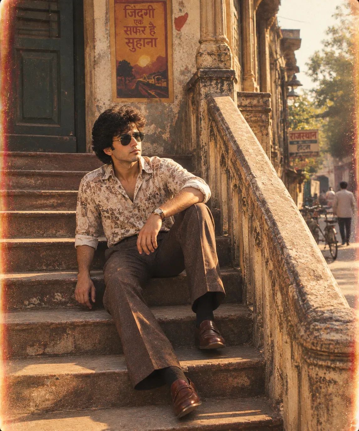 1980s Vintage Staircase AI Photo Prompt preview example result
