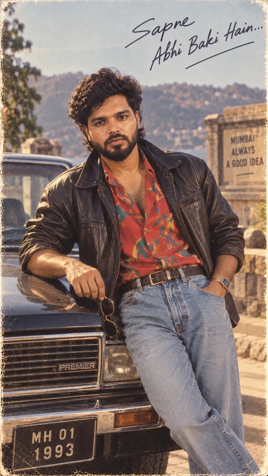 1990s Bollywood Hero Vibe AI Photo Prompt preview example result