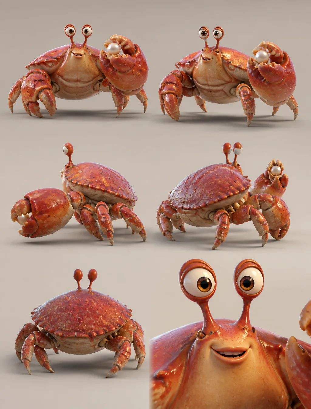 3D Animated Character Reference Sheet Rendered AI Photo Prompt generated preview
