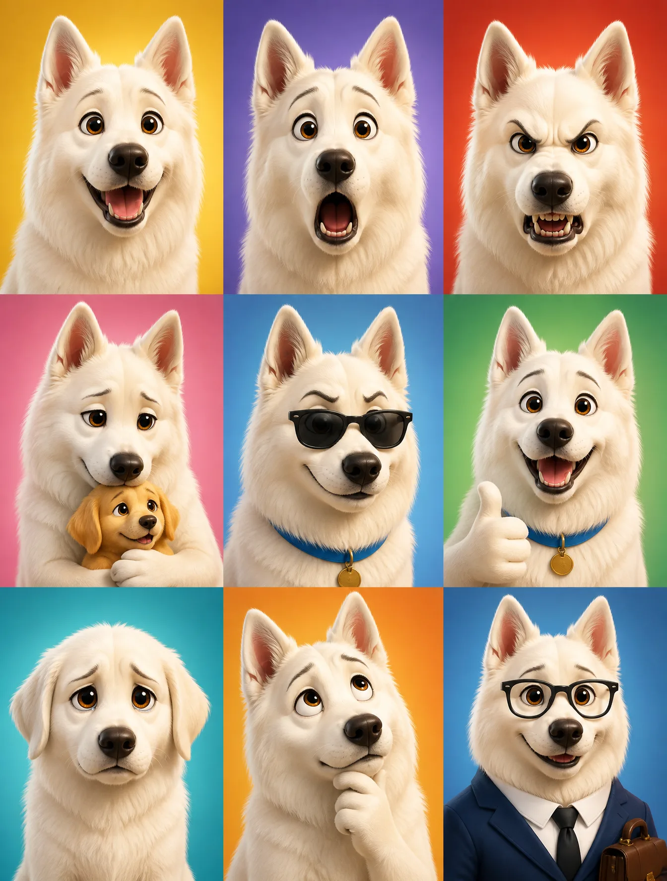 3D Cartoon Avatar Character Showing Different AI Photo Prompt generated preview