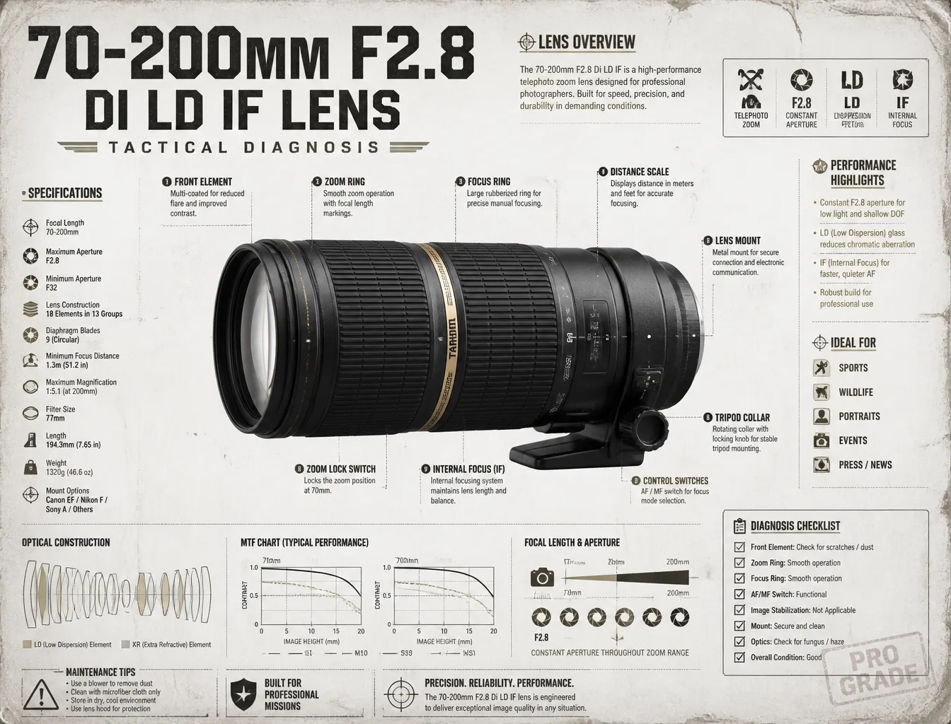 70-200Mm F2 Poster Infographic AI Photo Prompt generated preview