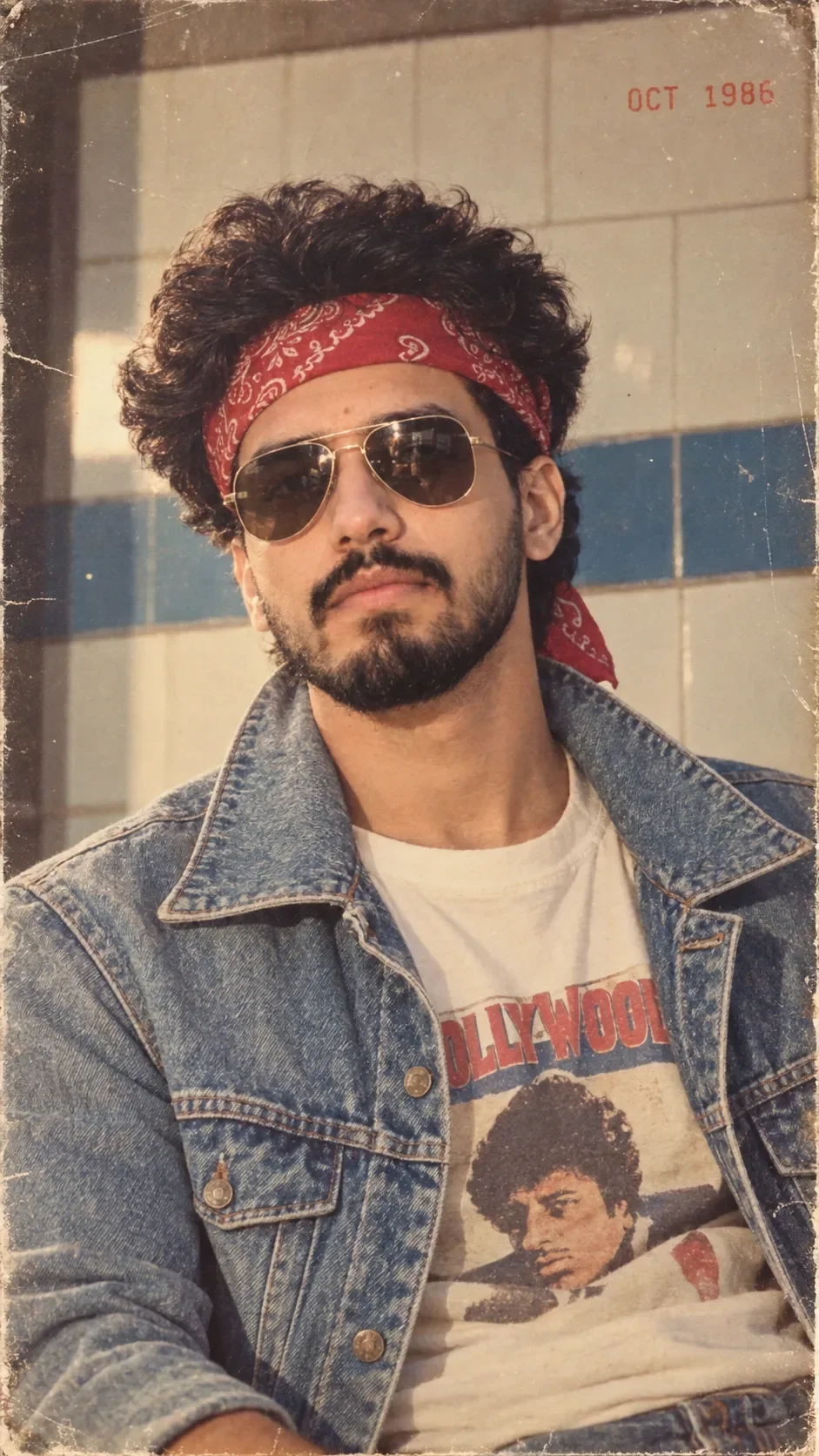 80s Bandana Retro Movie Star Portrait preview example result