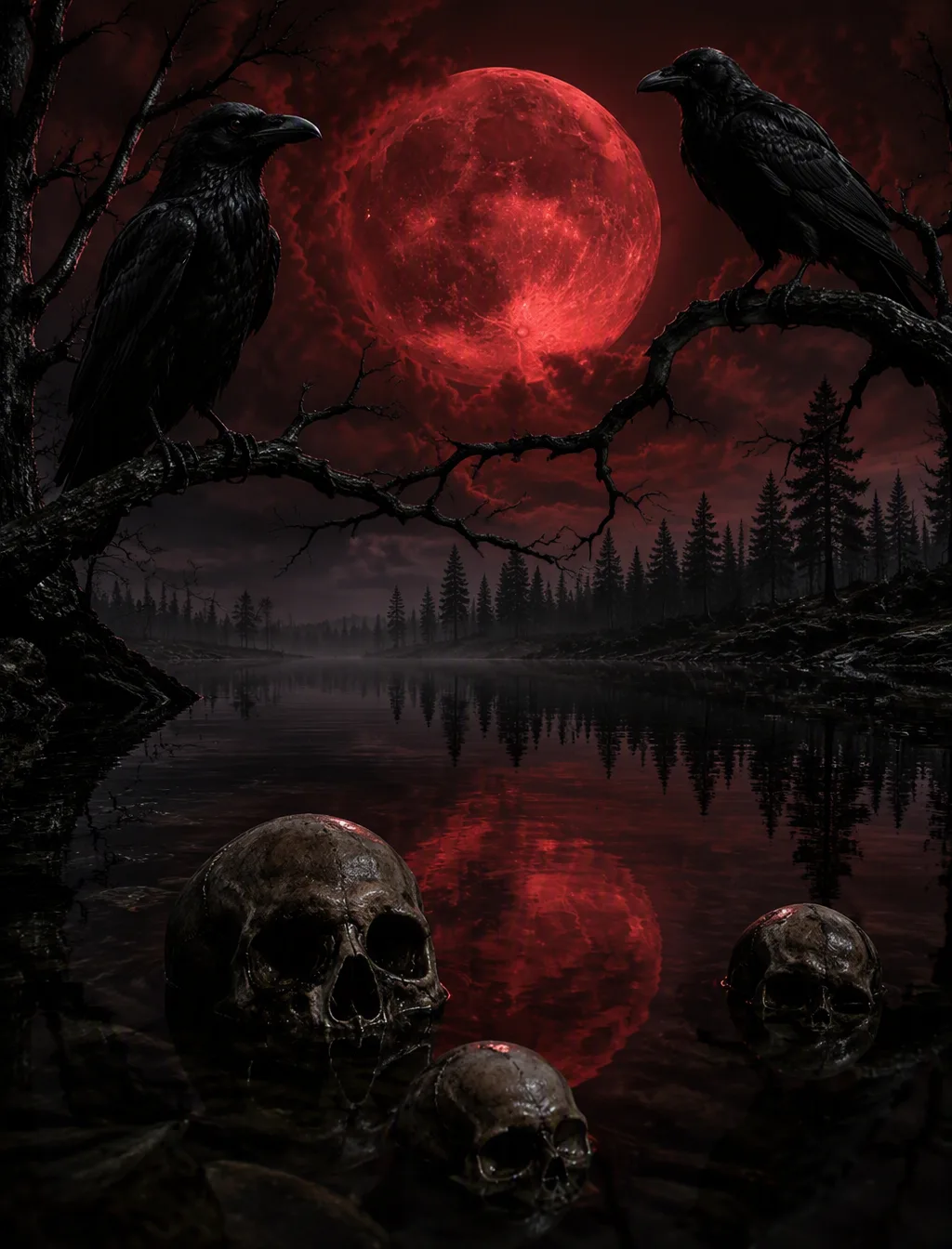 A 3D Dark And Ominous Scene AI Photo Prompt generated preview