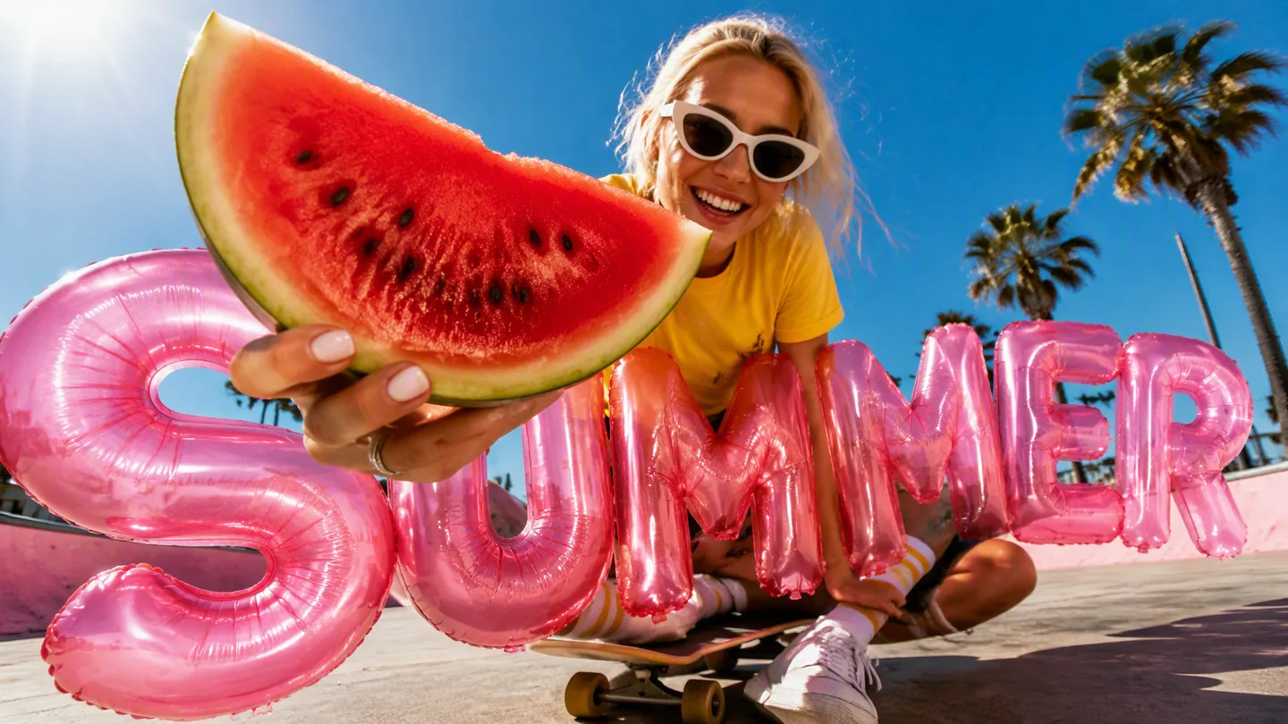 A Cheerful Blonde Woman In White AI Photo Prompt generated preview