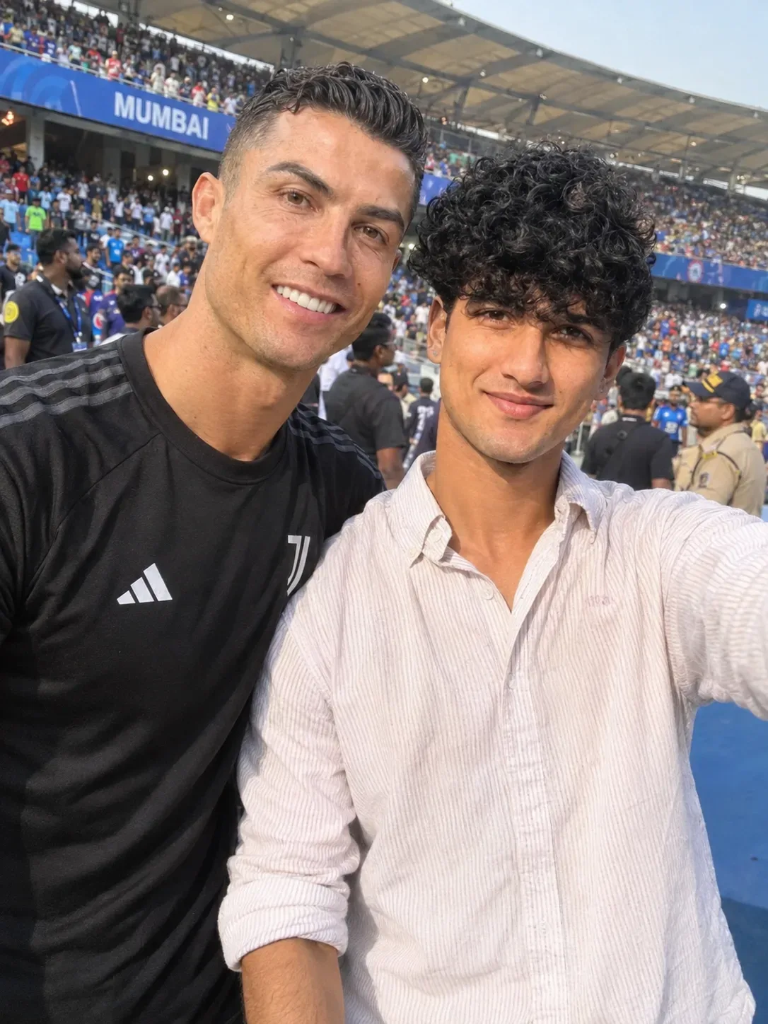 A Dream Selfie With Cristiano Ronaldo AI Photo Prompt preview example result