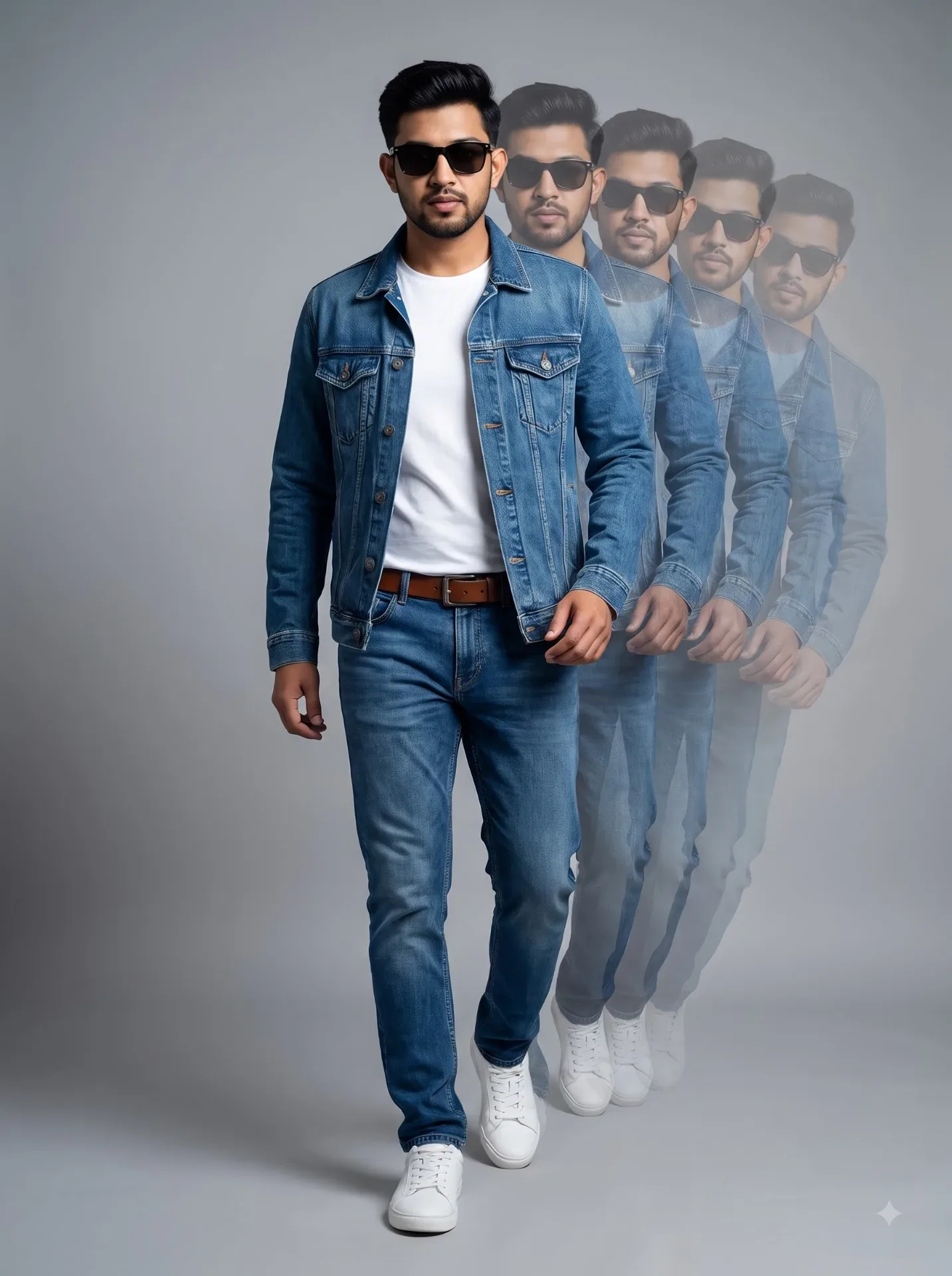 A Full-body Fashion Studio Portrait AI Photo Prompt preview example result