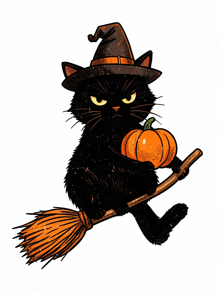 A Grumpy Black Cat Wearing A AI Photo Prompt generated preview