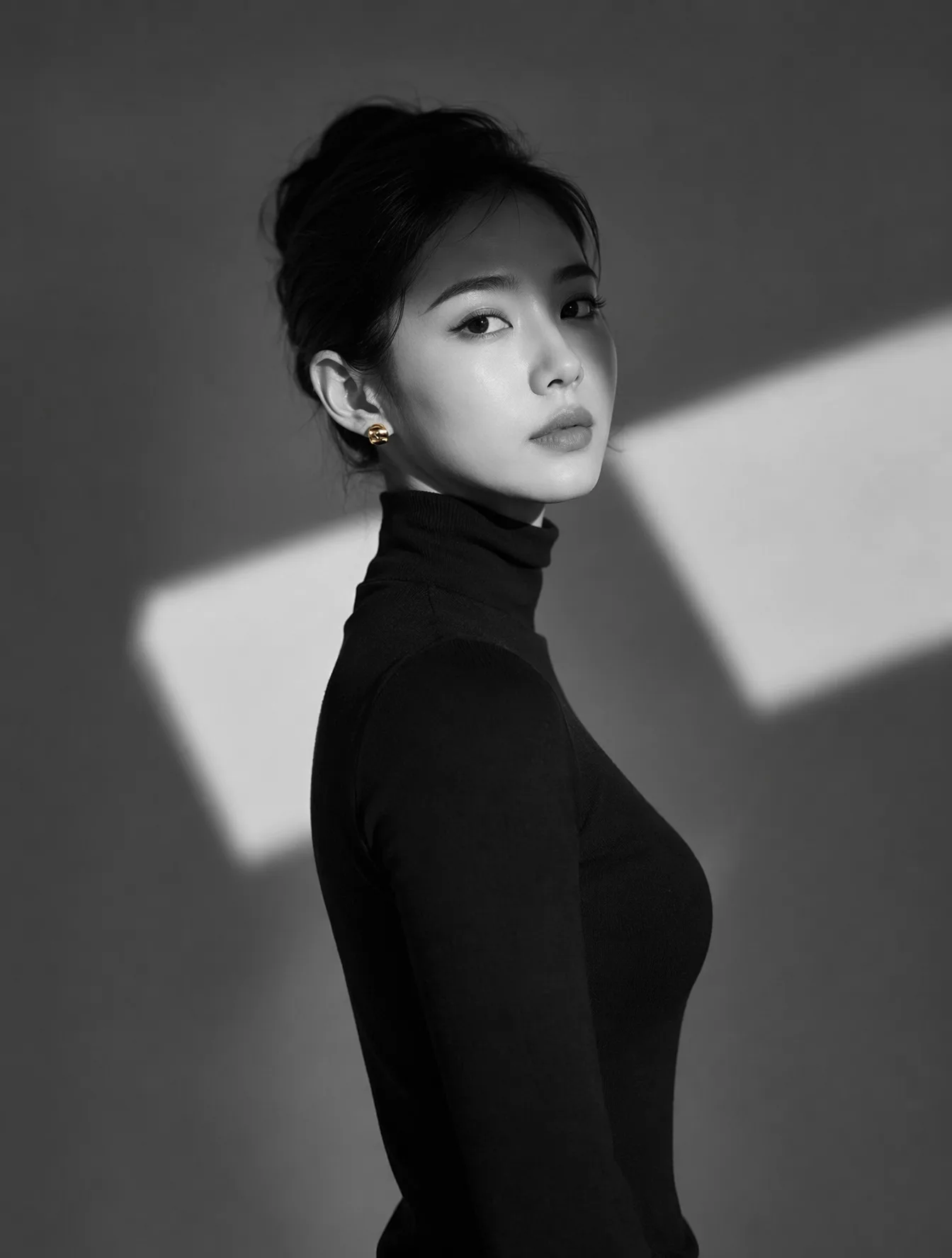 A High-Resolution Black And White Portrait AI Photo Prompt generated preview