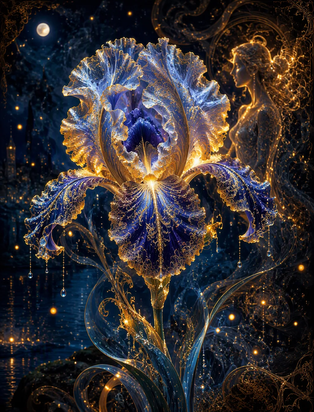 A Mesmerizing Digital Close-Up Of A Mystical AI Photo Prompt generated preview