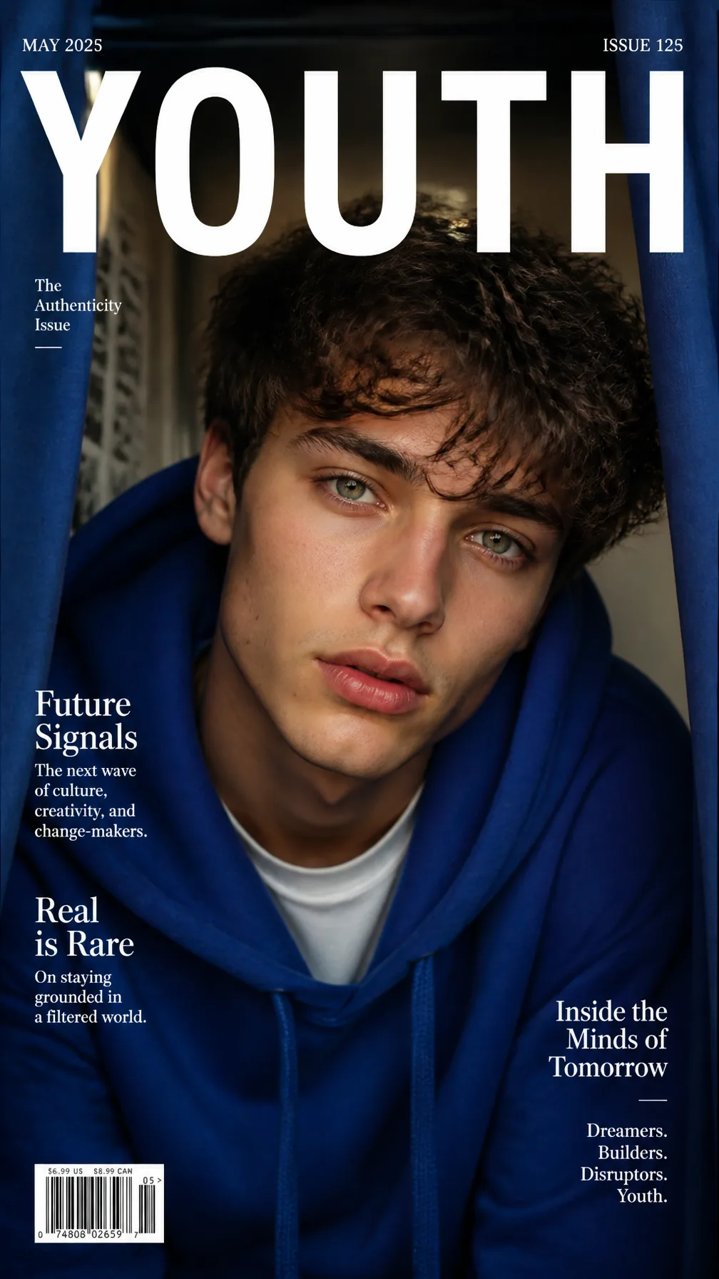 A Premium 9:16 Fashion Magazine Cover AI Photo Prompt generated preview