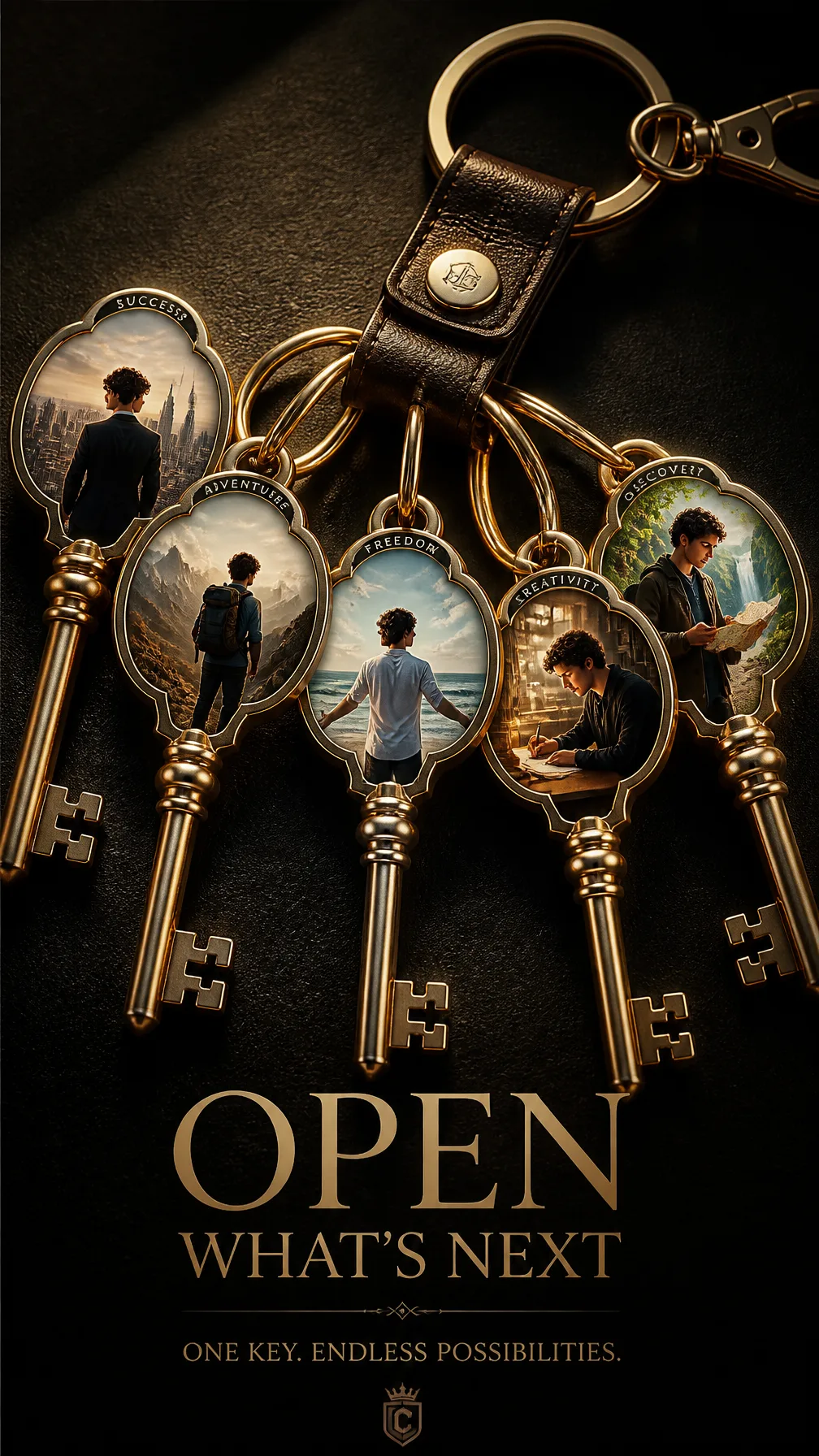 A Premium 9:16 Keychain Advertising Poster AI Photo Prompt generated preview