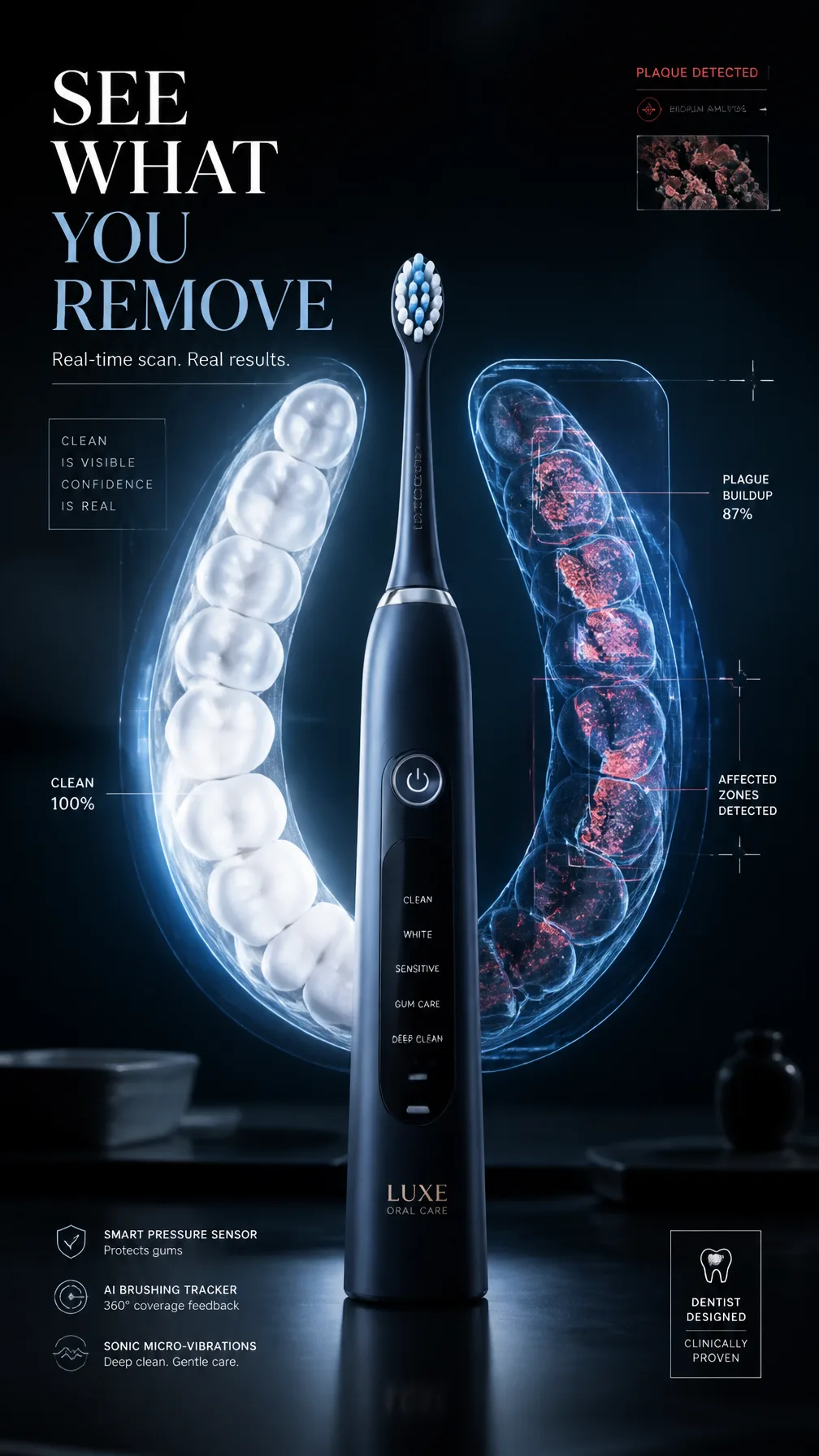A Premium 9:16 Toothbrush Advertising Poster AI Photo Prompt generated preview