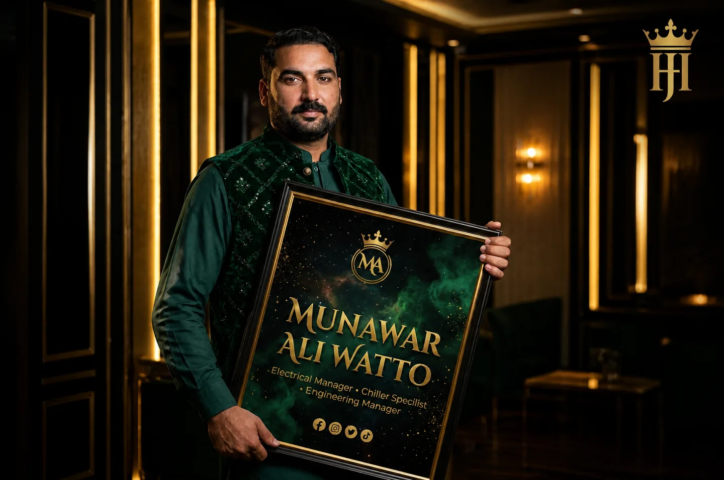 A Professional Muslim Man Wearing A AI Photo Prompt generated preview