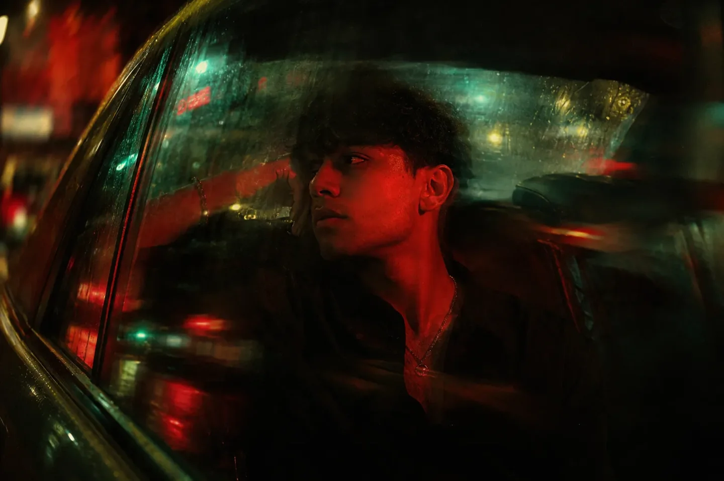 A Rainy Night In Neon Reflections AI Photo Prompt preview example result