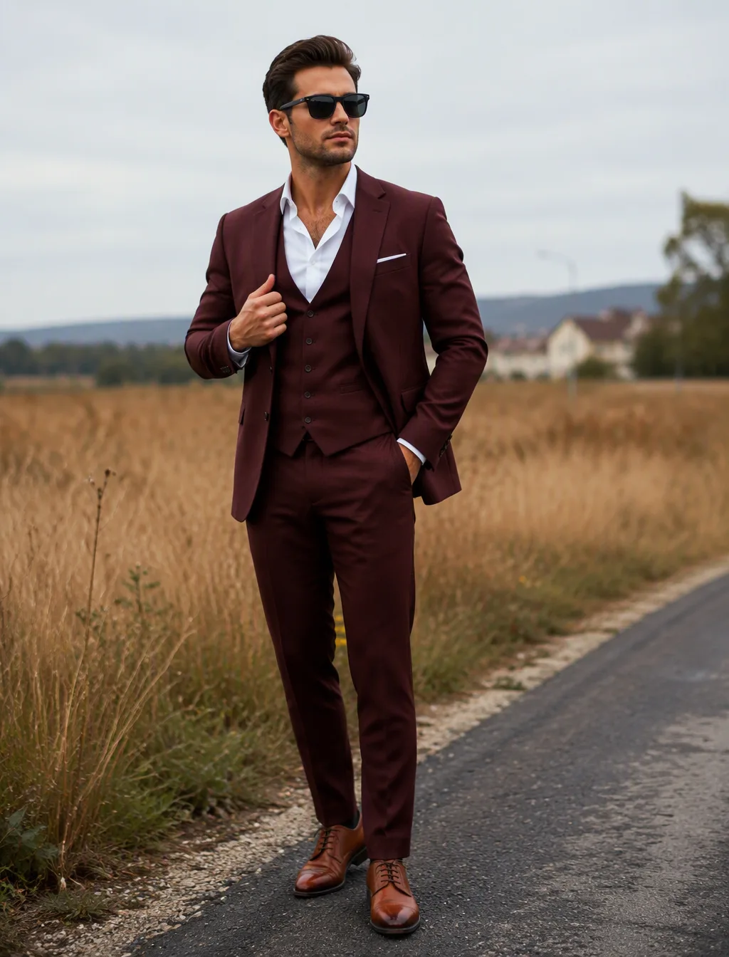 A Sharply Dressed Young Man Stands AI Photo Prompt generated preview