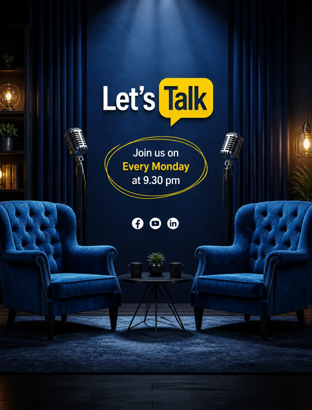 A Studio Setup For A Talk Show AI Photo Prompt generated preview