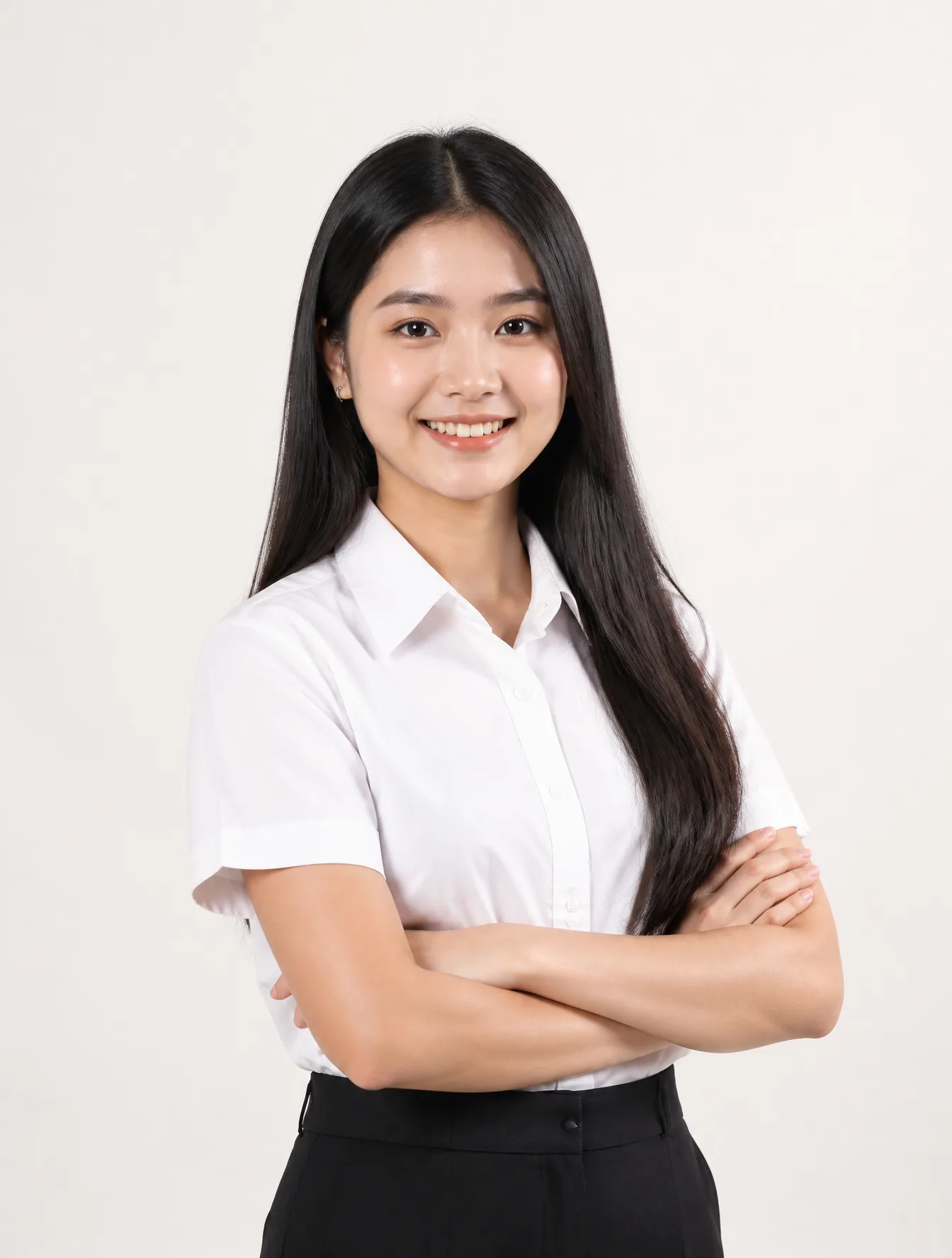 A Young Southeast Asian Woman With Long AI Photo Prompt generated preview