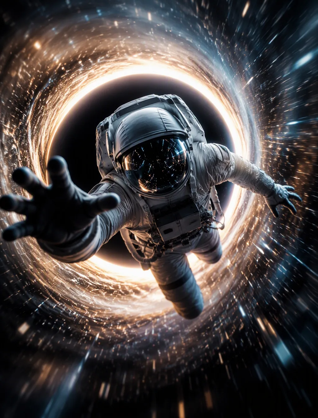 Abstract Full Body Astronaut In Space AI Photo Prompt generated preview