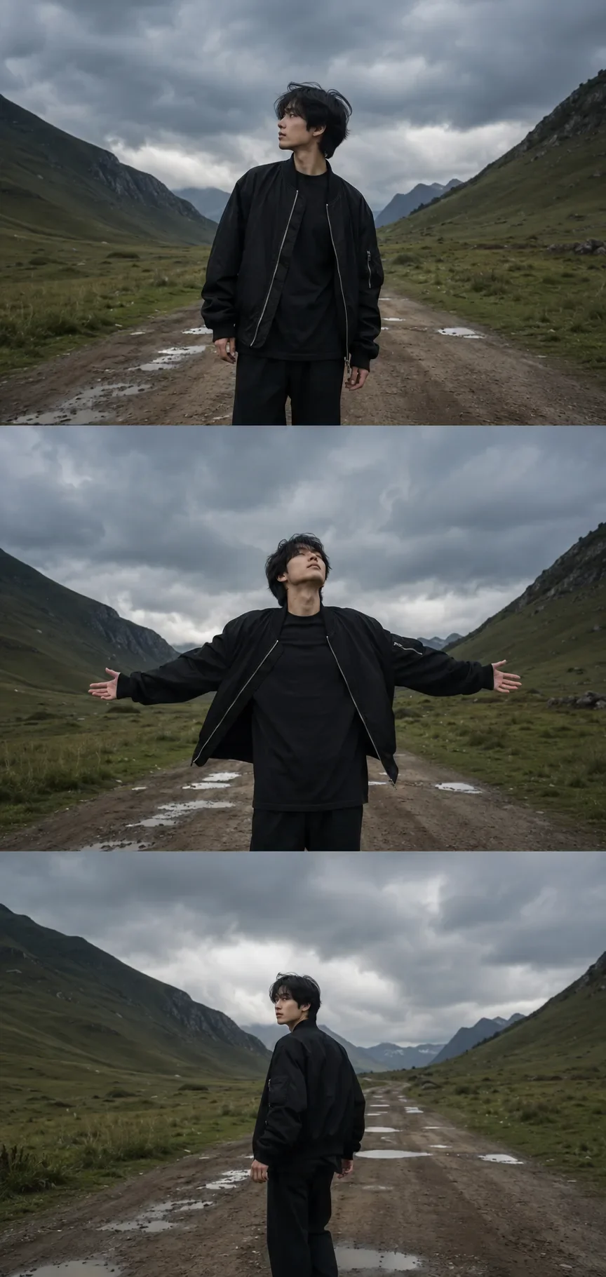 Aesthetic Countryside Fashion Editorial Photo Collage AI Prompt preview example result