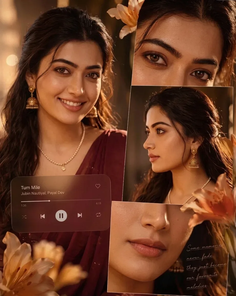 Aesthetic Music Player Photo Collage AI Photo Prompt preview example result