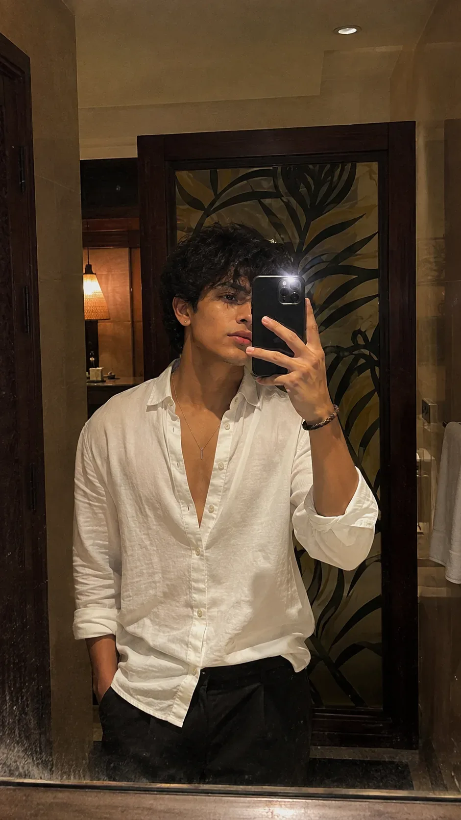 After Hours Quiet Luxury Mirror AI Photo Prompt preview example result