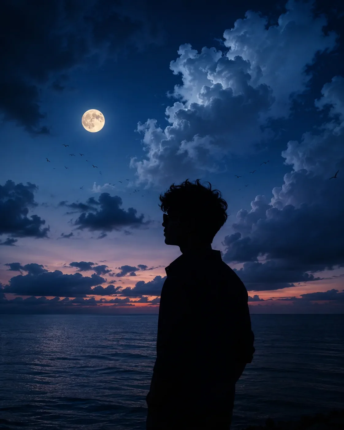 Alone In The Moonlight AI Photo Prompt preview example result