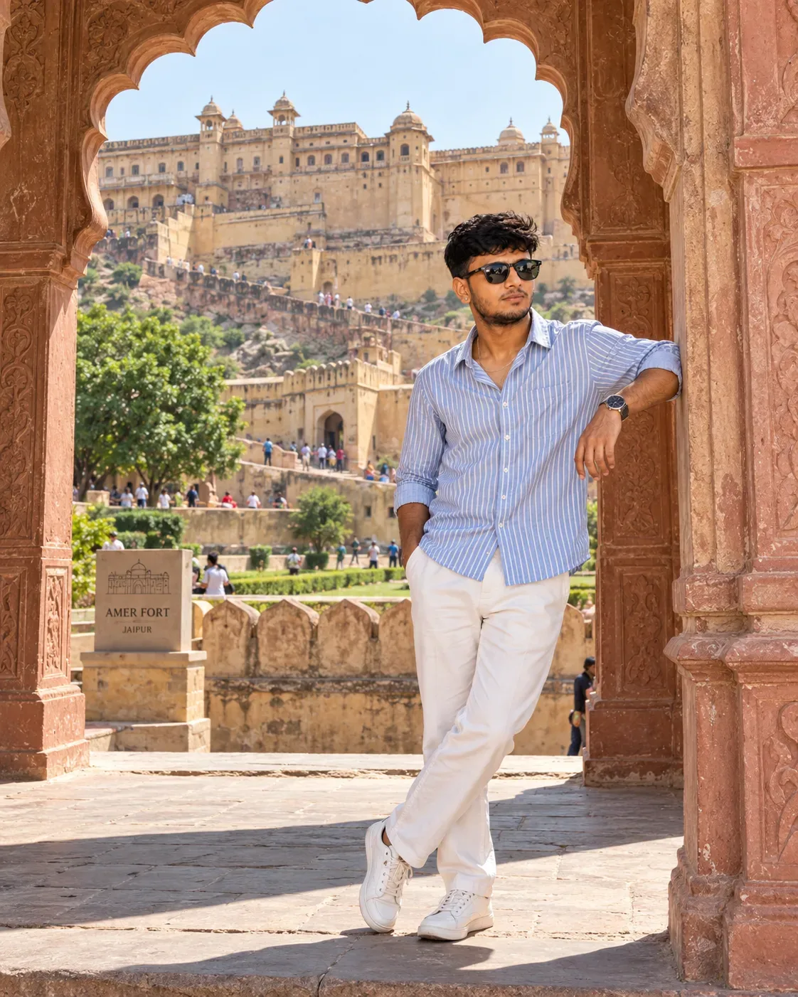 Amer Fort Jaipur Cinematic Heritage AI Photo Prompt preview example result