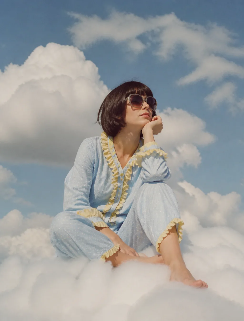 An Eccentric Woman Sitting On Top AI Photo Prompt generated preview