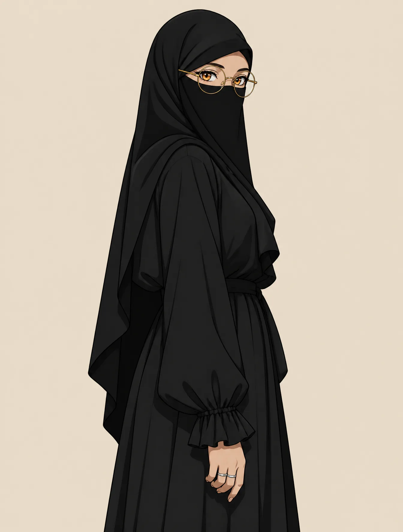 An Elegant Woman Stands In A AI Photo Prompt generated preview