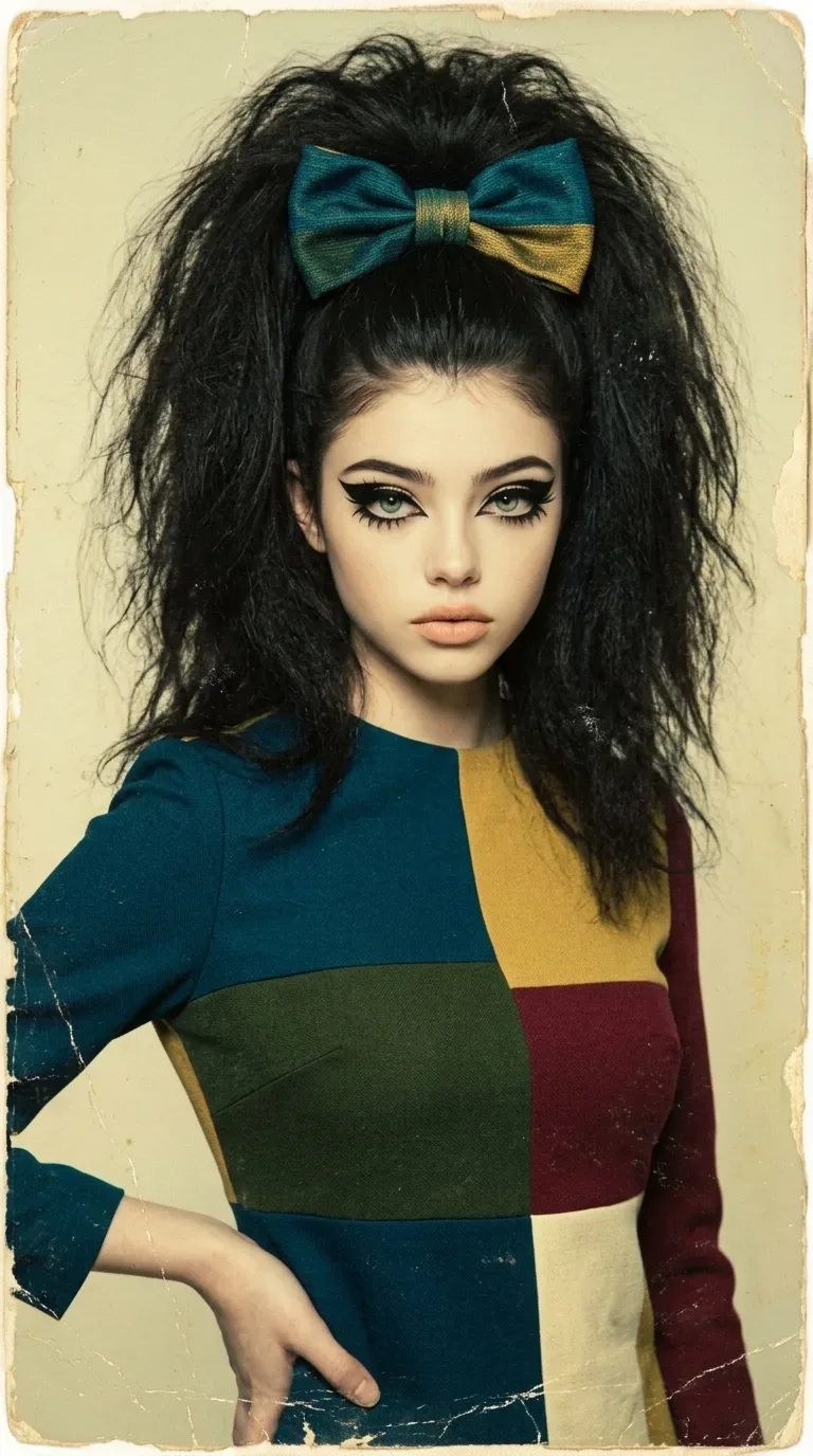 AUTHENTIC 1960s HIGH-FASHION COLOR PORTRAIT AI Photo Prompt preview example result