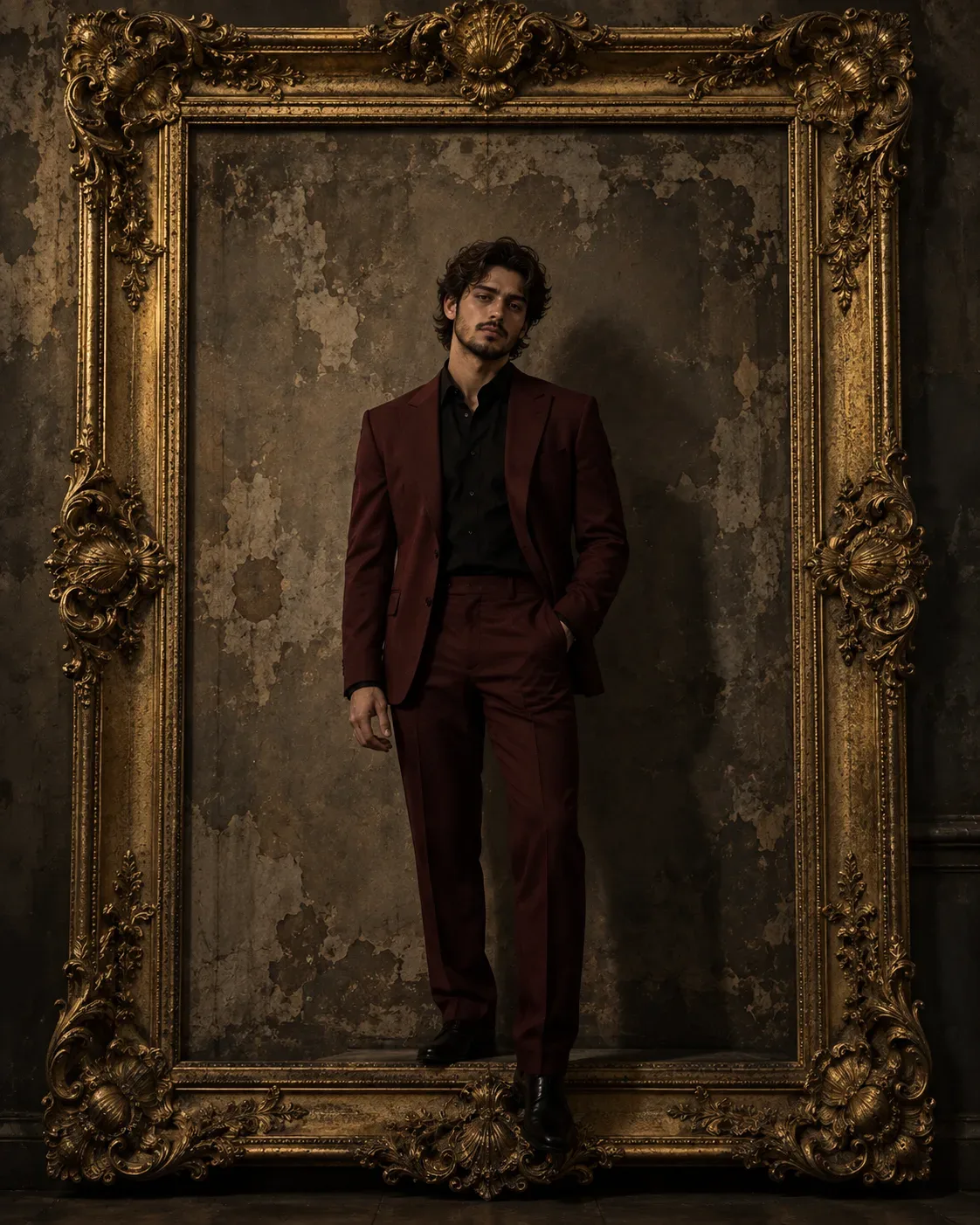 Baroque Gold Frame Portrait AI Photo Prompt preview example result