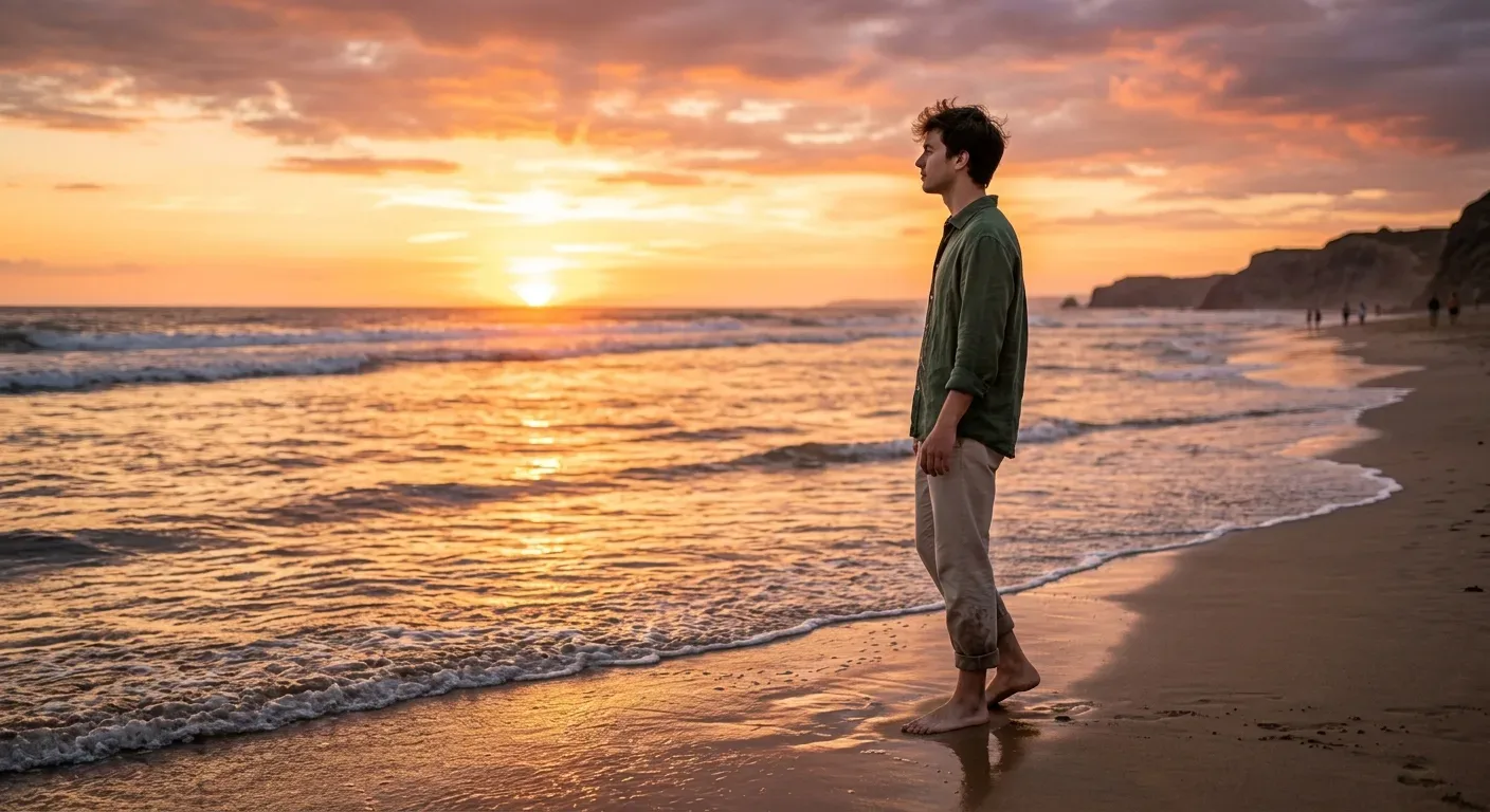 Beach Sunset Vibes AI Photo Prompt preview example result