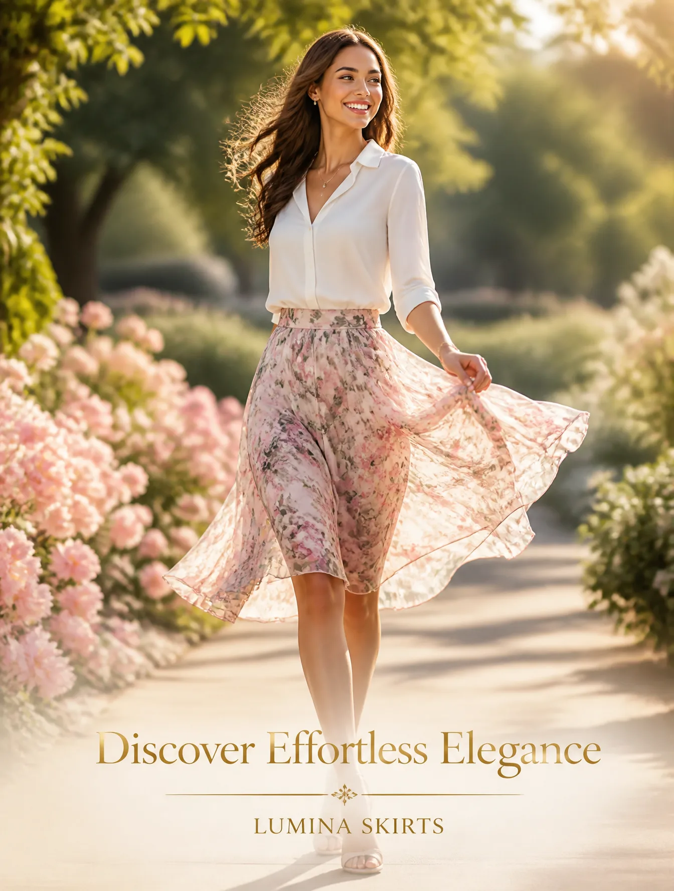 "Beautiful High-Fashion Advertisement For Women'S Skirts AI Photo Prompt generated preview
