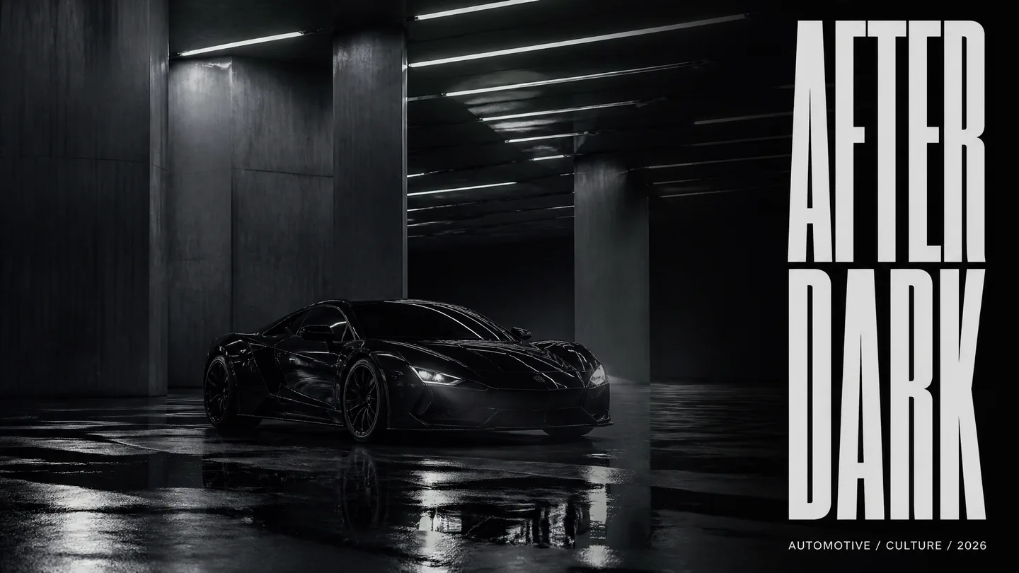 Black Exotic Supercar Parked Alone Inside AI Photo Prompt generated preview