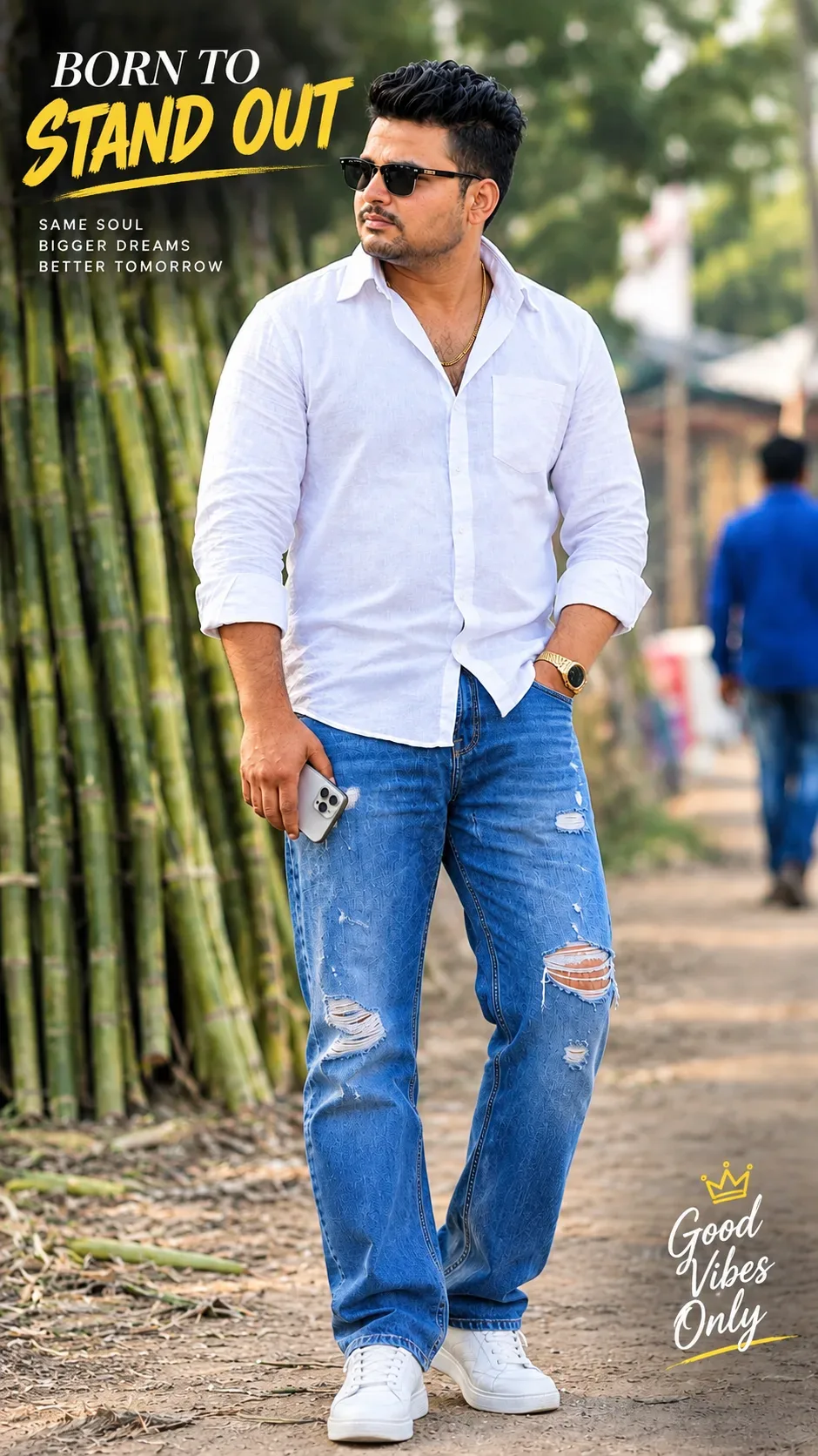 Born To Stand Out Modern Gentleman AI Photo Prompt preview example result