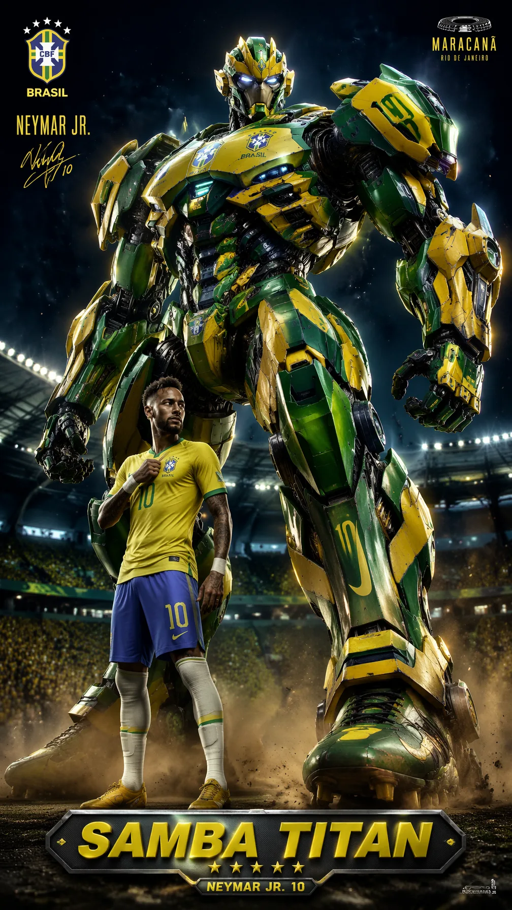 Brazil Neymar Jr AI Photo Prompt generated preview