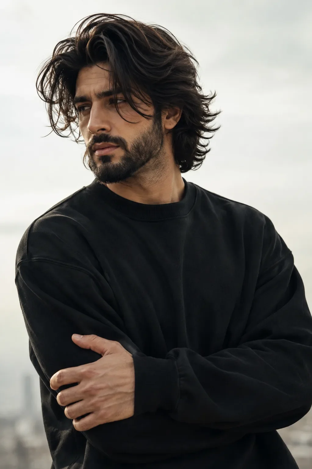 Brooding Portrait In Soft Overcast Light AI Photo Prompt preview example result