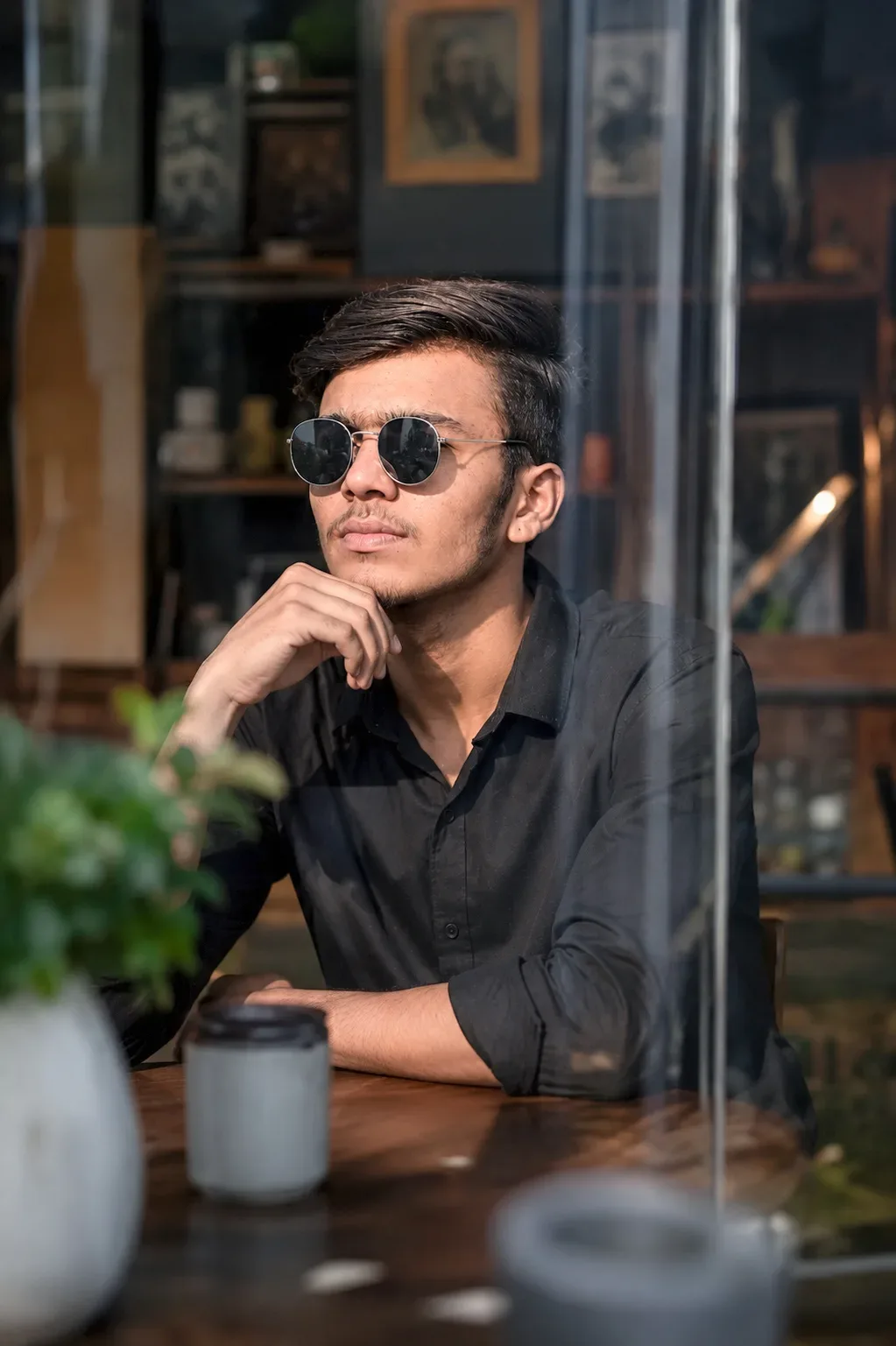 Cafe Vibes Aesthetic & Classy Portrait AI Photo Prompt preview example result