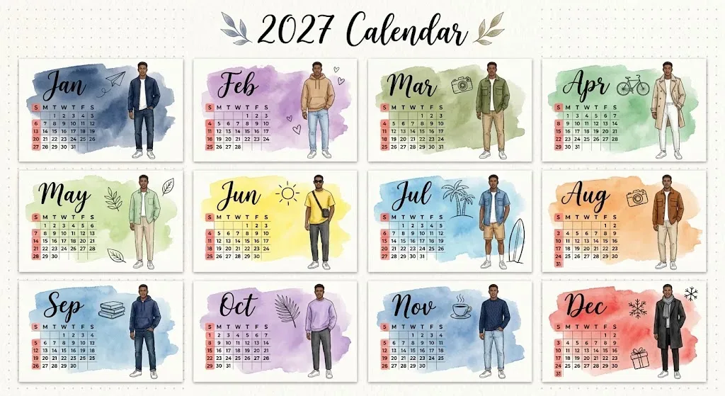 Calender Design 2027 AI Photo Prompt preview example result