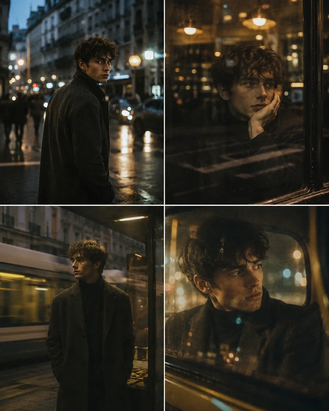 Cinematic 35mm Analog Film Editorial Vintage Photo Sequence AI Photo Prompt preview example result