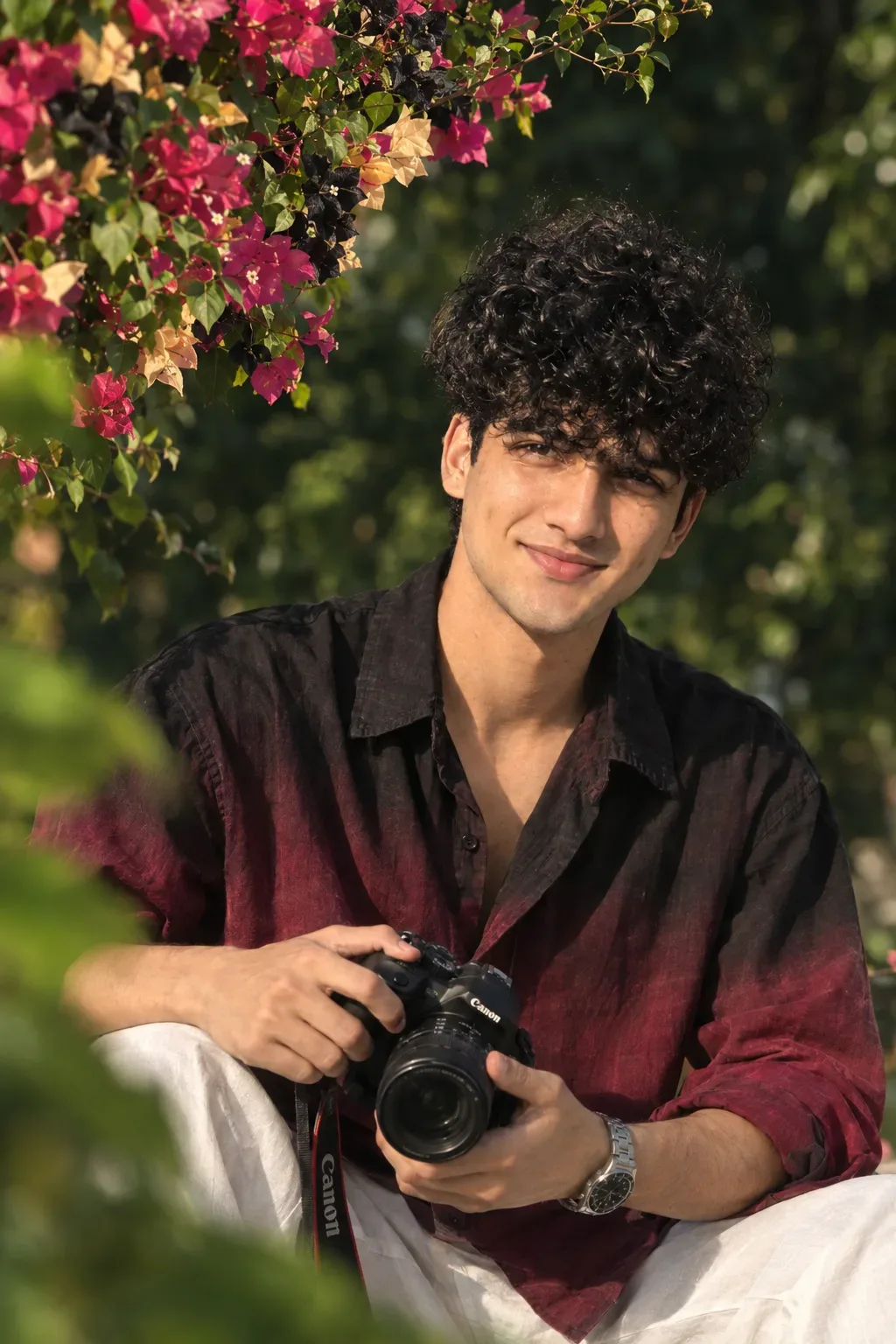 Cinematic Garden Portrait AI Photo Prompt preview example result