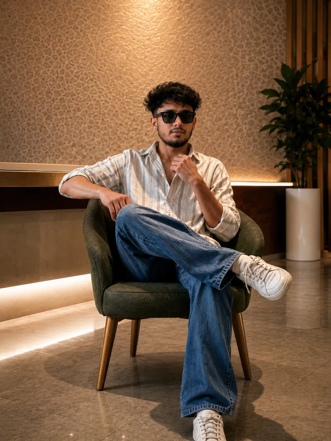 Cinematic Lounge King AI Photo Prompt preview example result